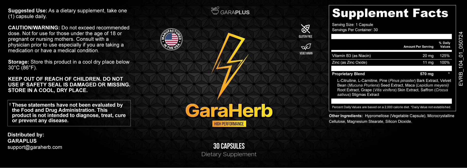 GaraHerb Label